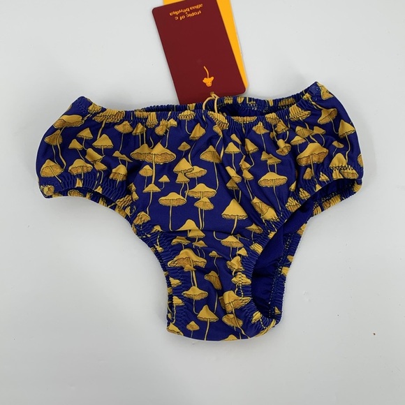 Agua Bendita Tropic of C Ella swim bottoms navy blue mushroom baby new 9-12M - Picture 1 of 3
